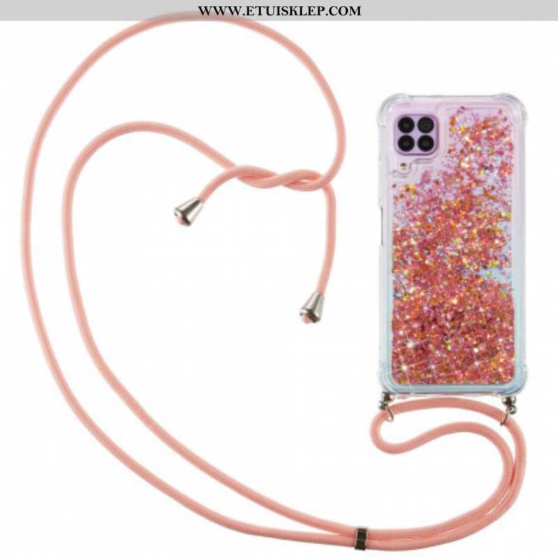 Etui do Samsung Galaxy M12 / A12 Cekiny Ze Sznurkiem